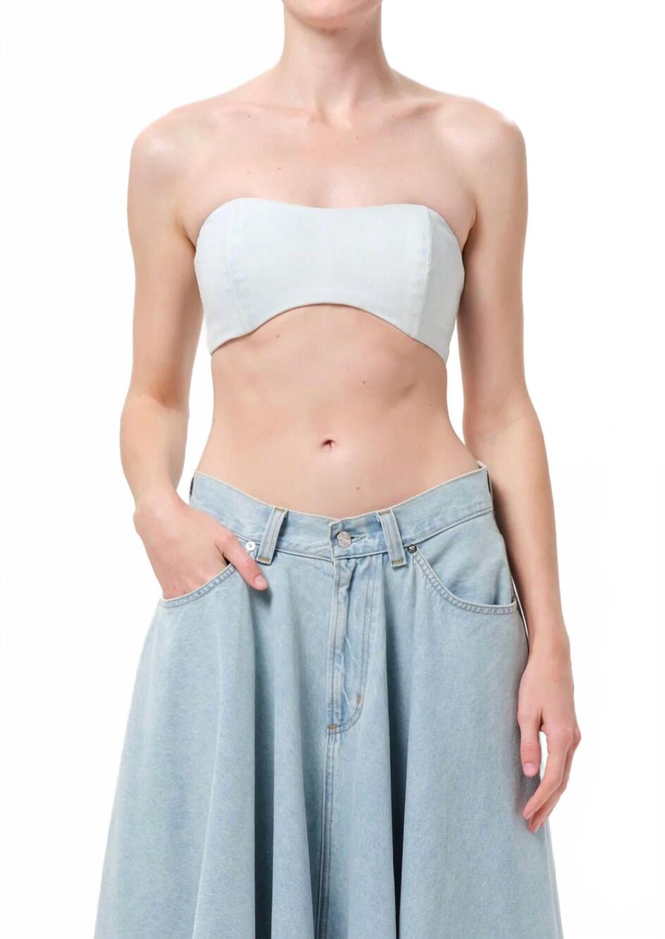 NEW AGOLDE gwynne crop tube top in source
